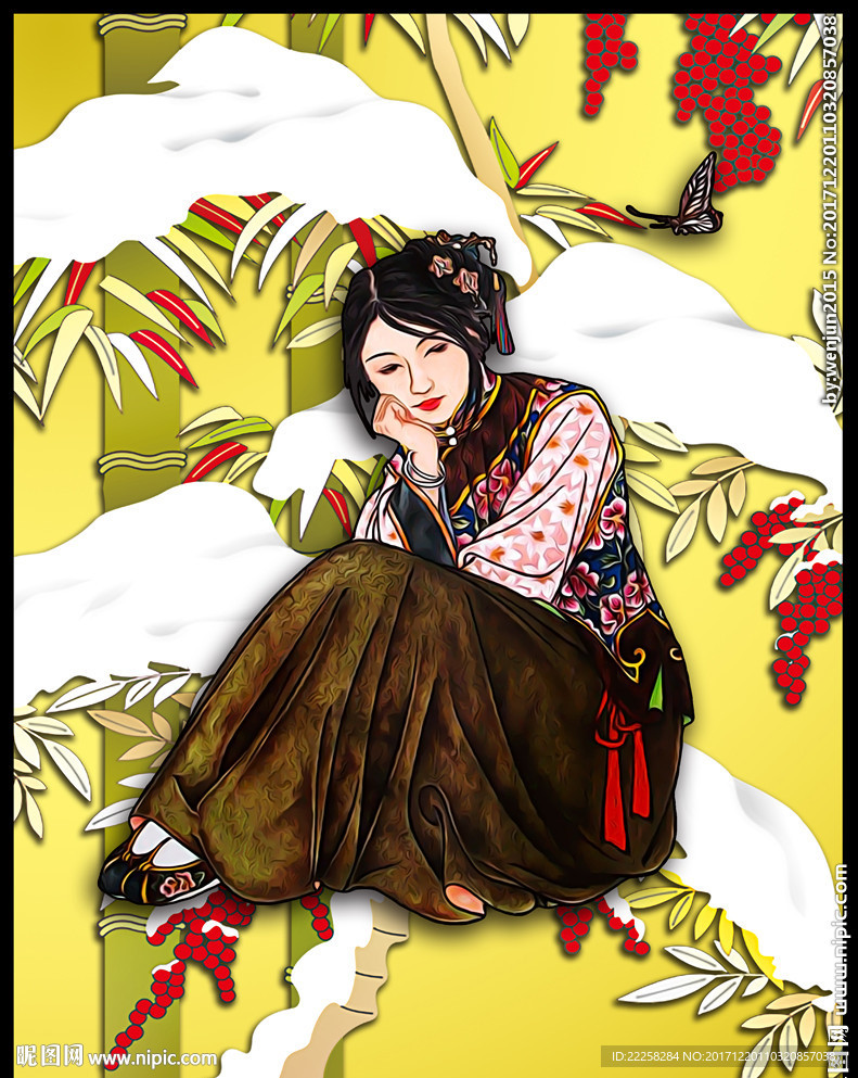 插画仕女古装