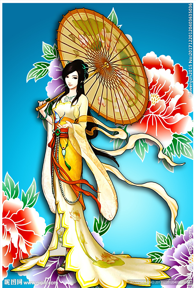插画仕女设计图