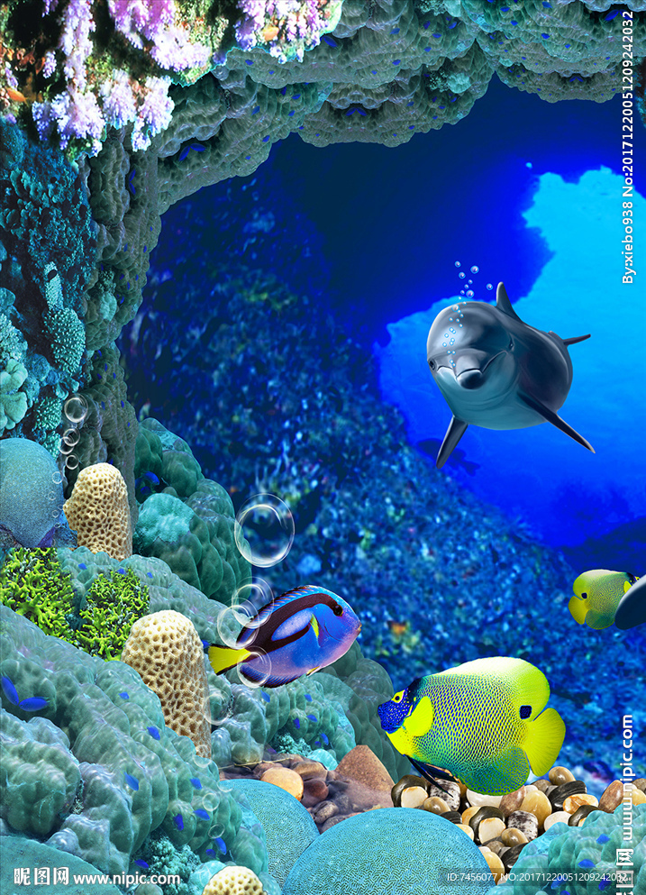 海豚海底世界玄关过道