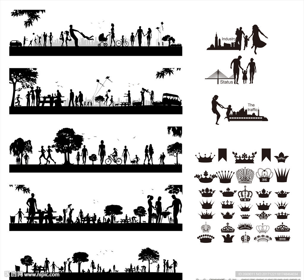 人物素材 城市元素 桥