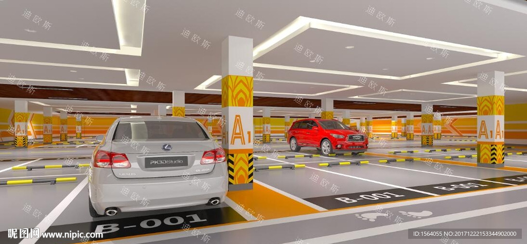 地下停车场3D模型