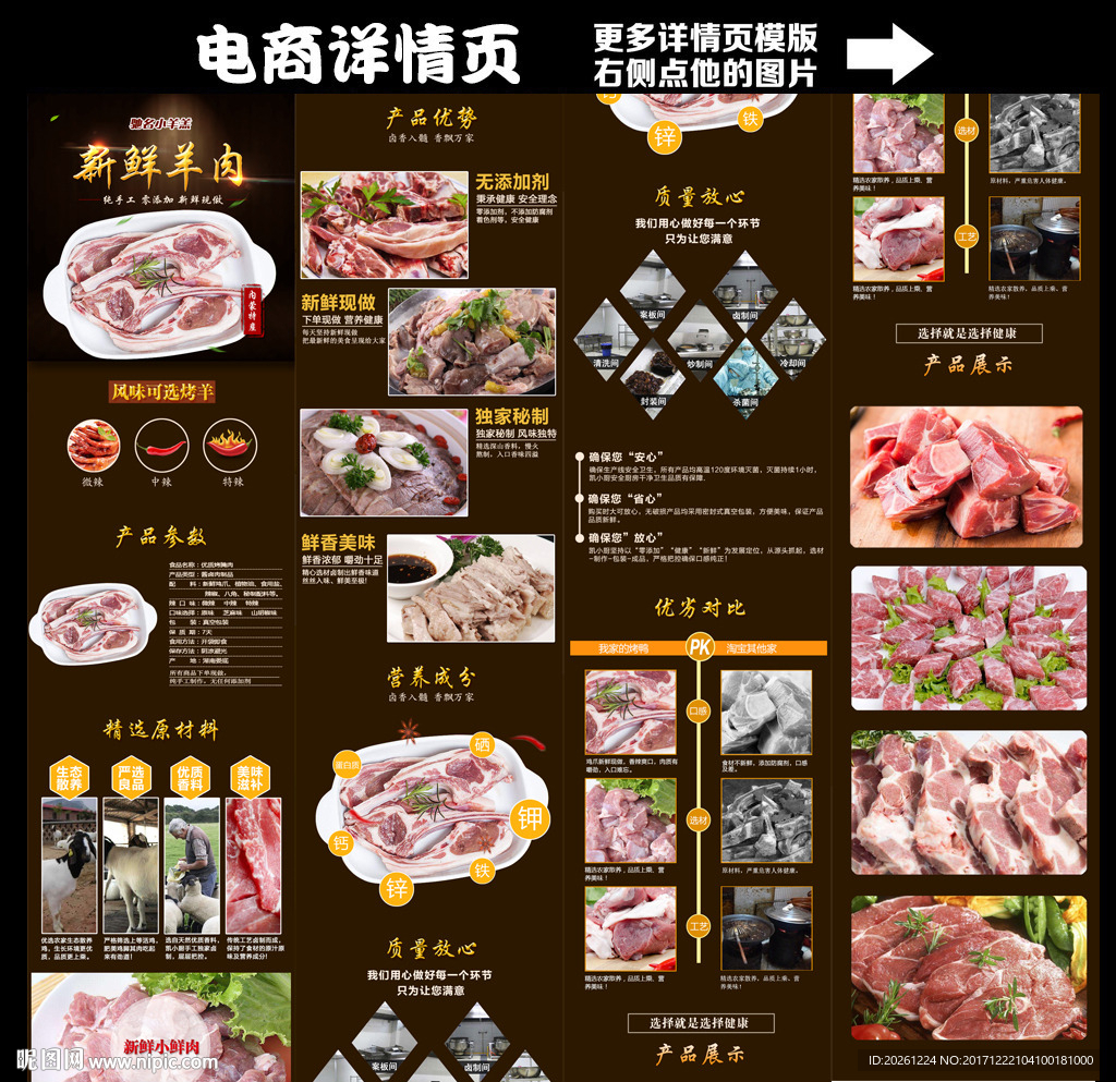 羊肉烤羊肉详情页