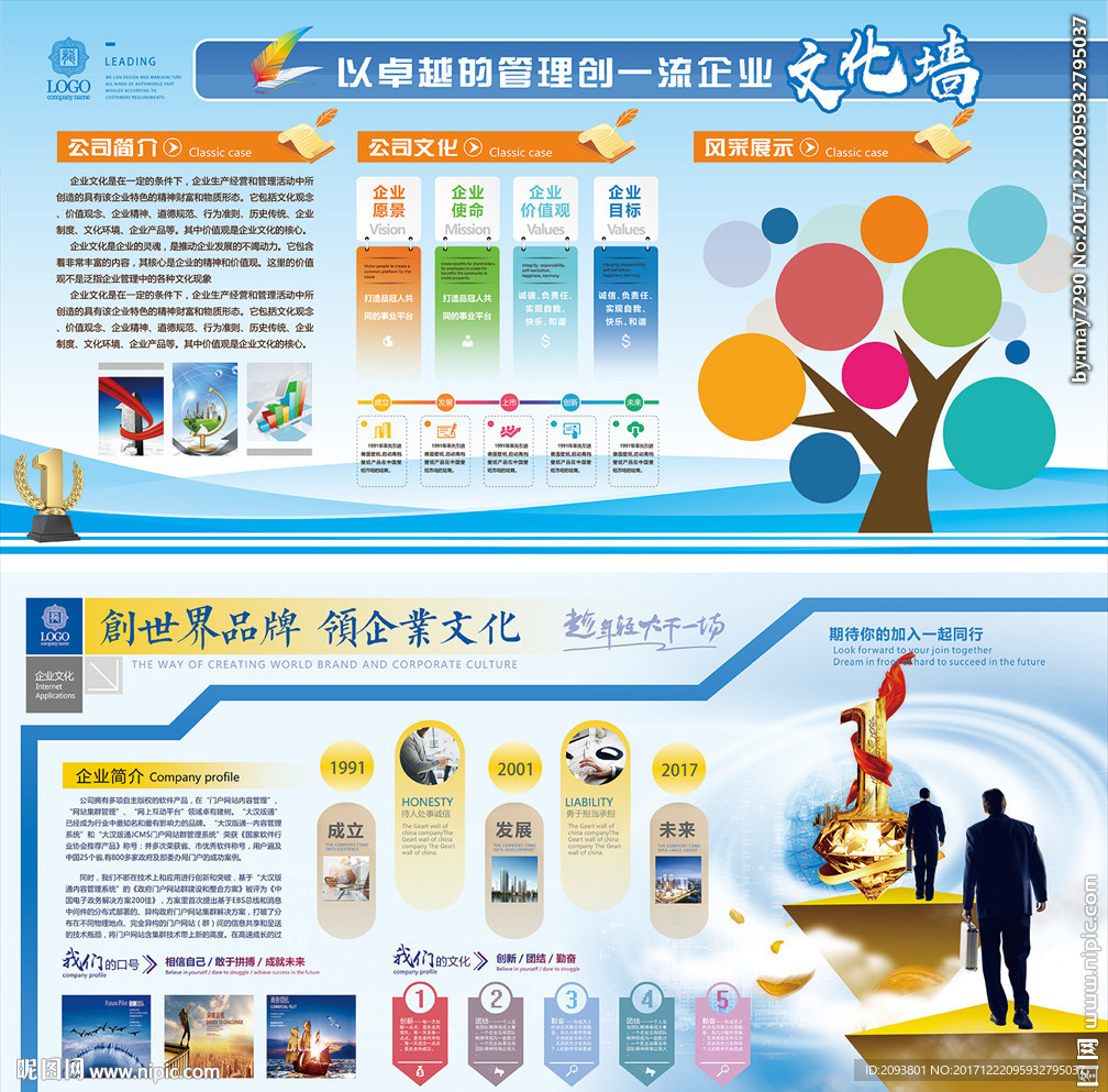 企业文化墙公司简介荣誉形象墙