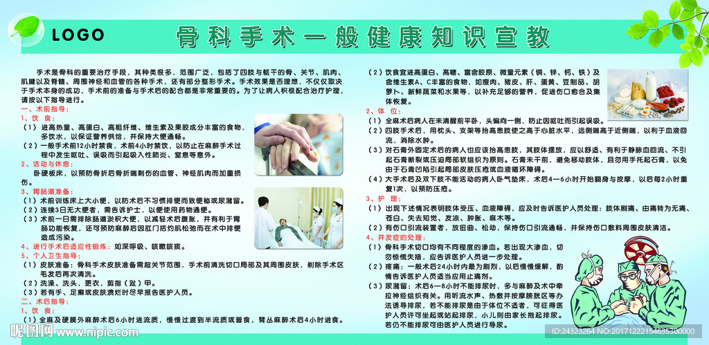 骨科展板  医院展板 绿色展板