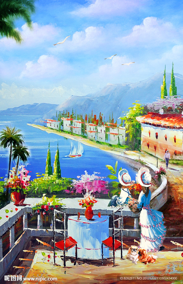地中海油画