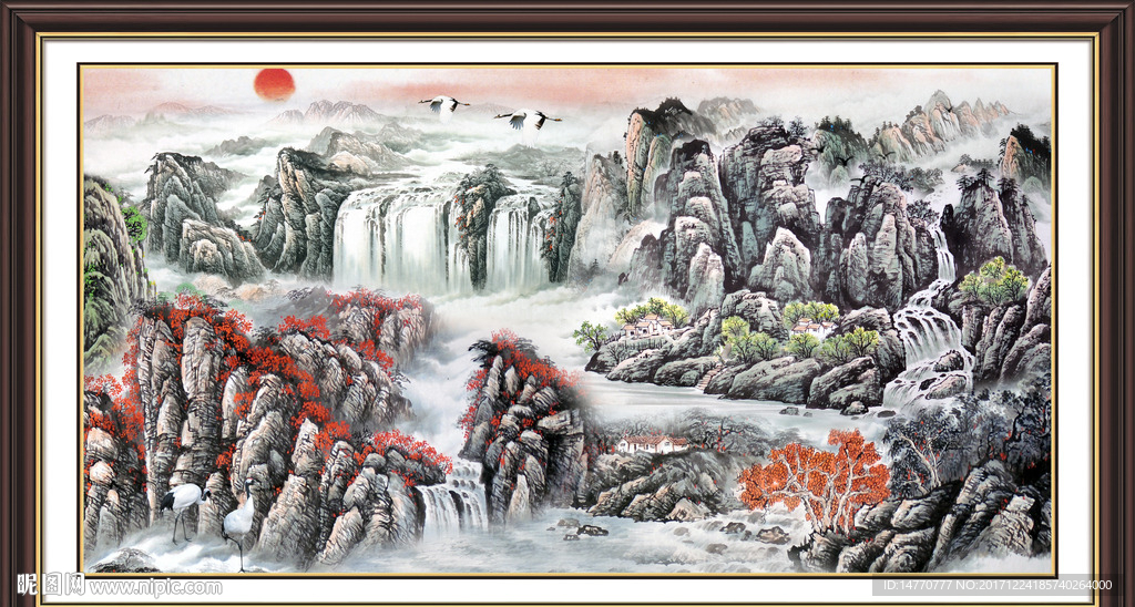 水墨国画山水