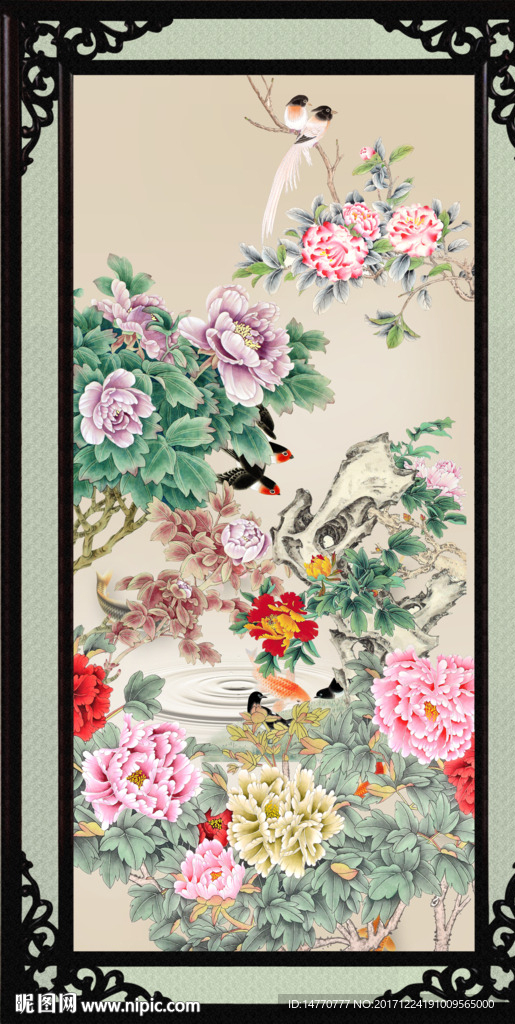 国画牡丹