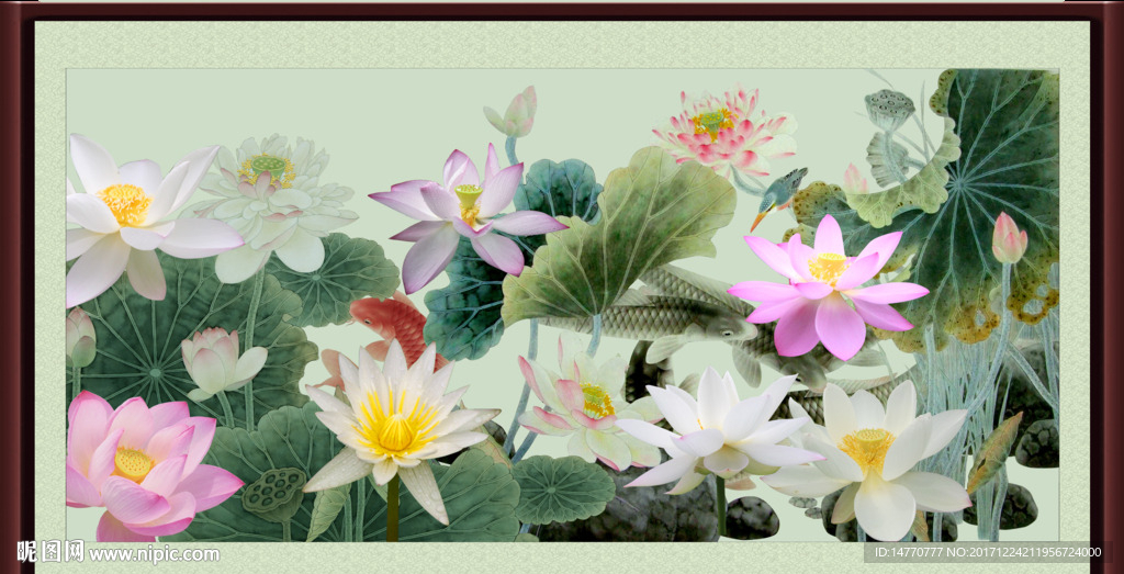 国画荷花