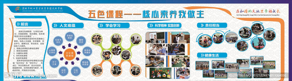 学校 展板 文化墙 照片墙