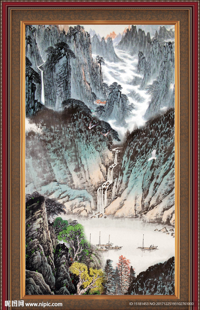 竖幅国画