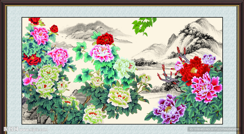 国画牡丹