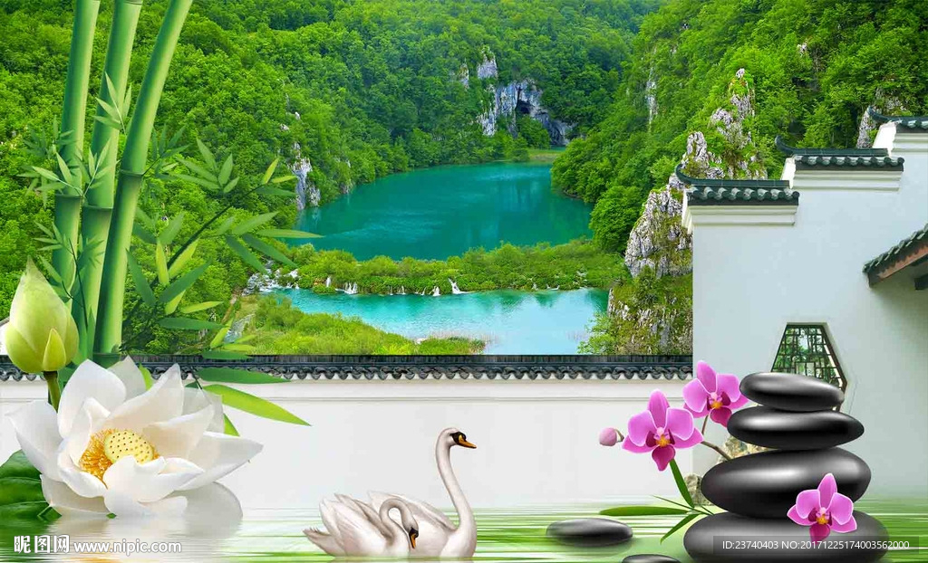 3d风景背景墙