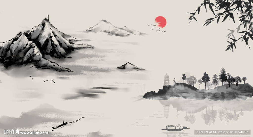 意境水墨山水