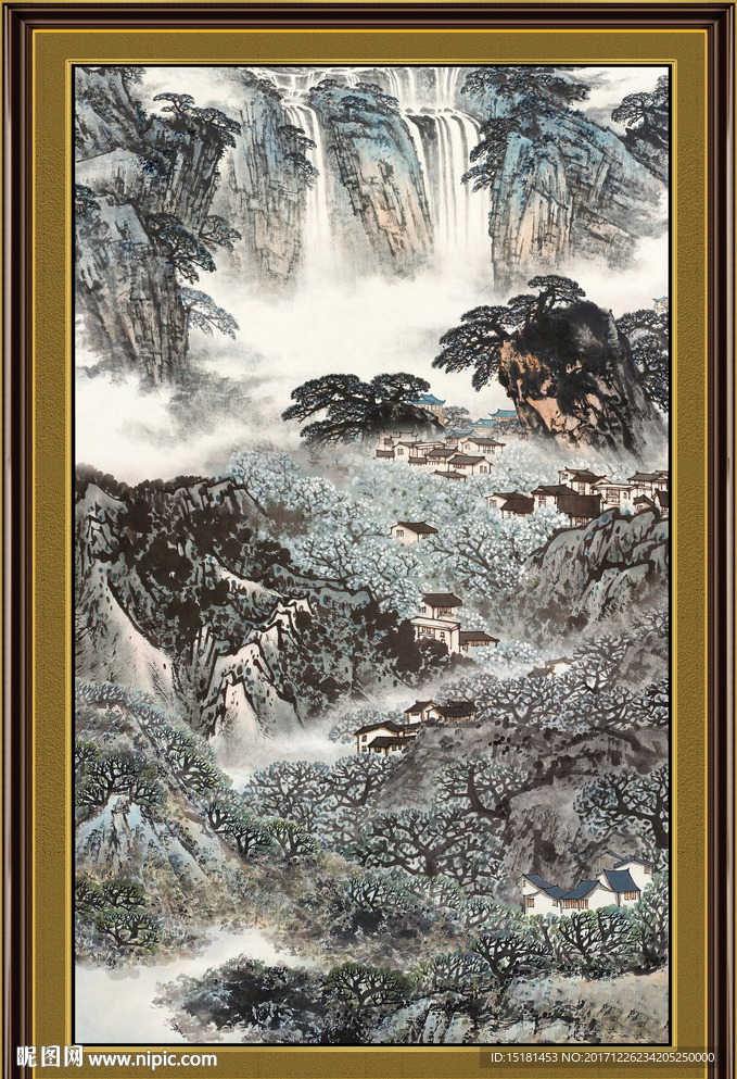 竖幅国画