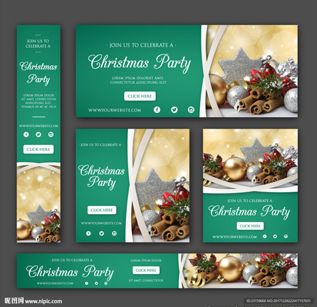 温馨的圣诞节横幅海报