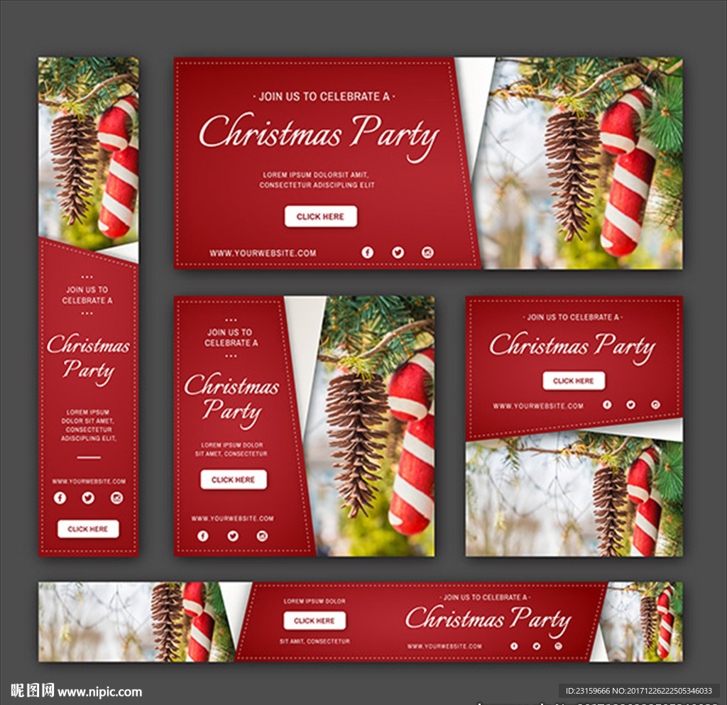 优雅的圣诞横幅海报