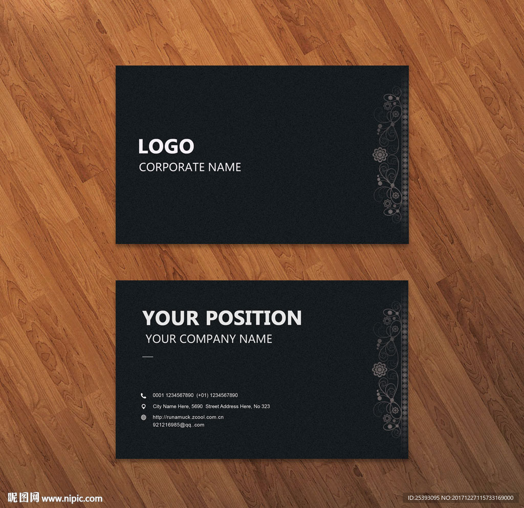 黑色简约—名片