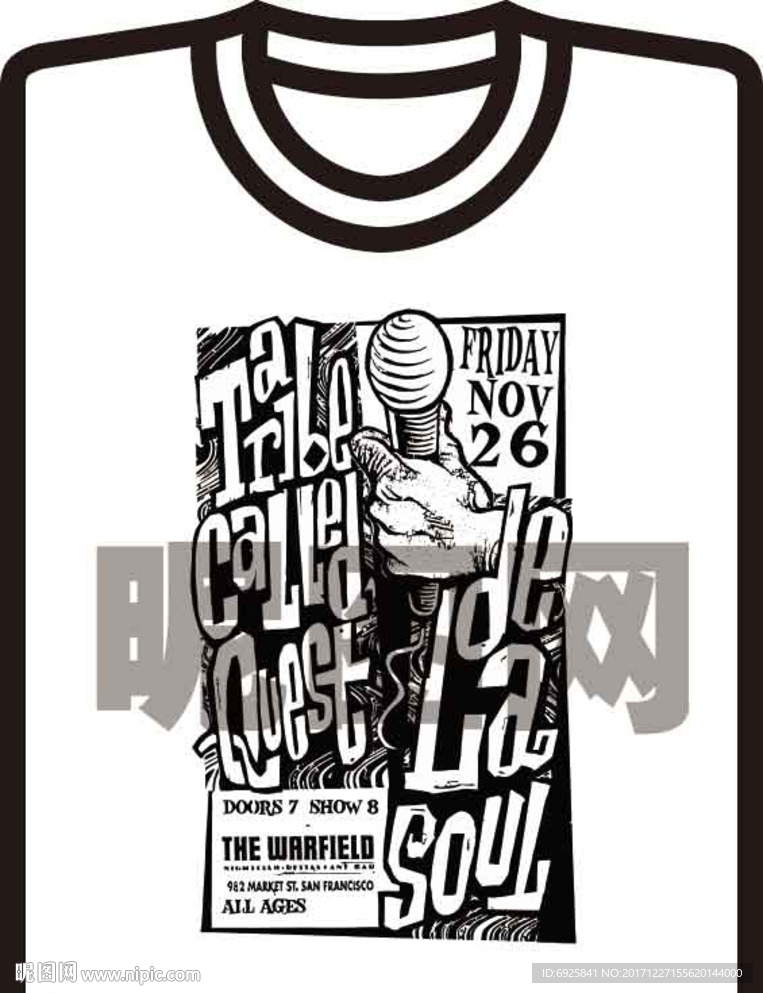 超酷欧美日韩文化衫T恤矢量