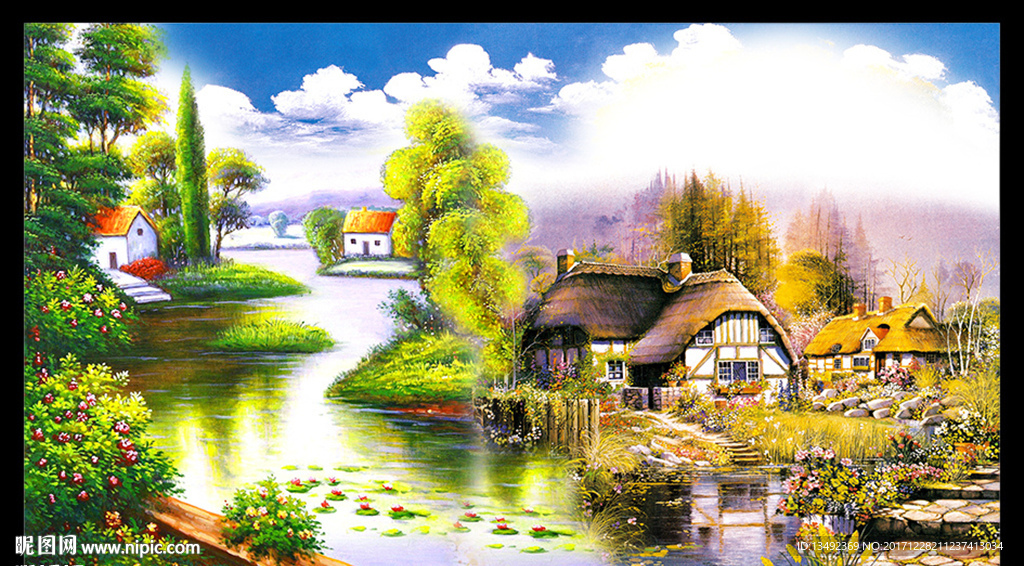 唯美风景油画