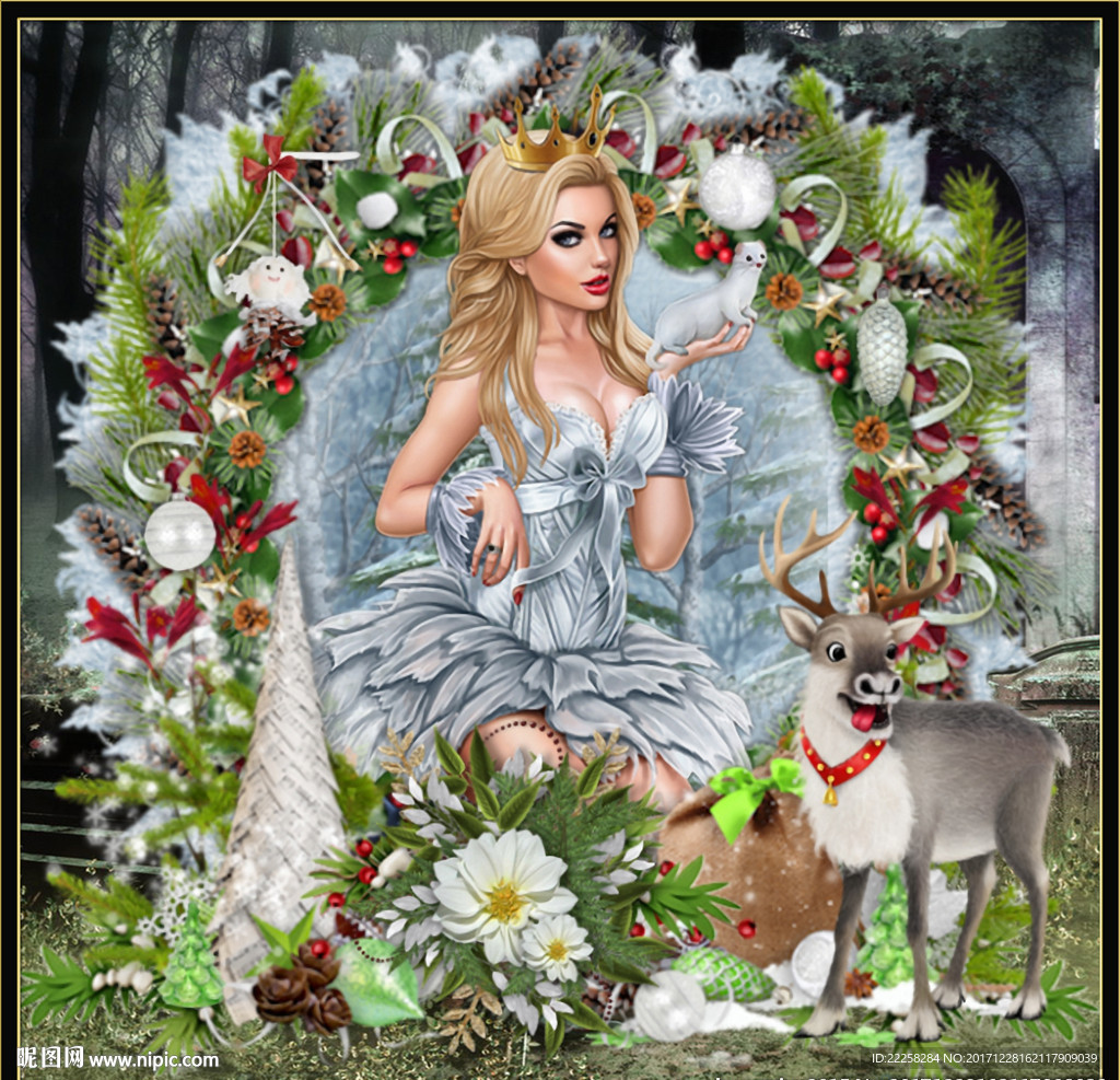 梦幻美女装饰画