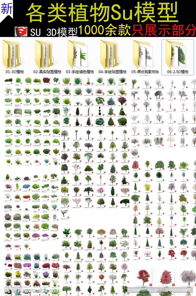 真实植物素材SU模型