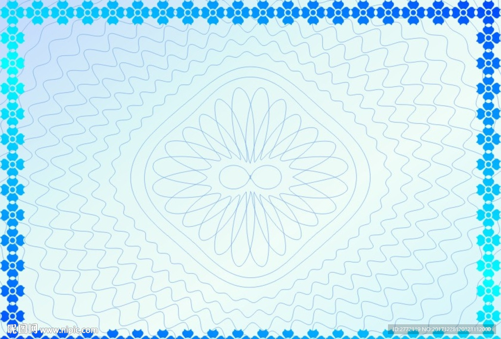 蓝宝 特约证书纹