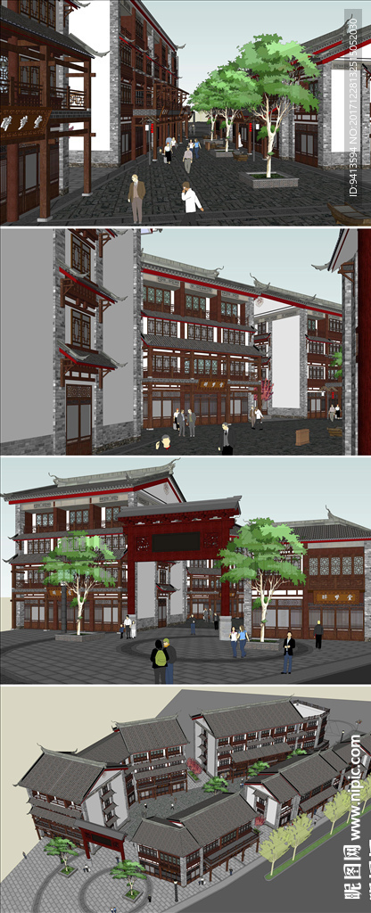 云南风格古街建筑