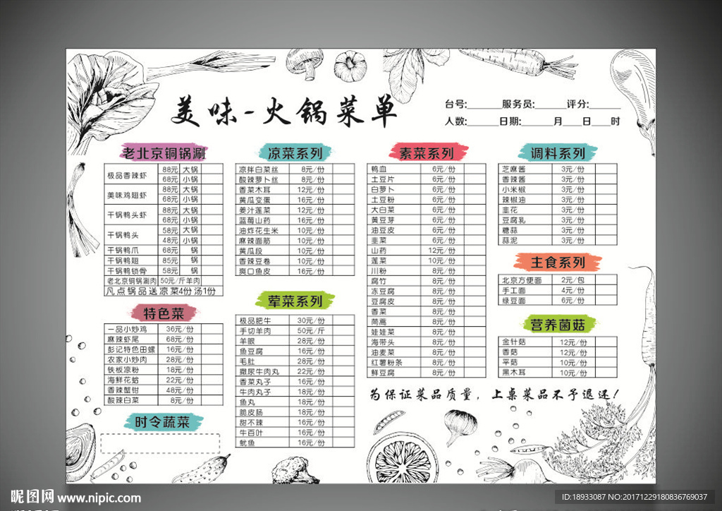 菜单 点单