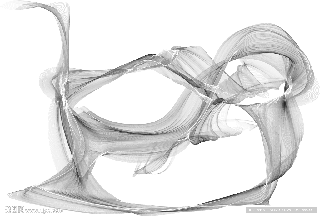 透明底免抠时尚动感流线抽象图案