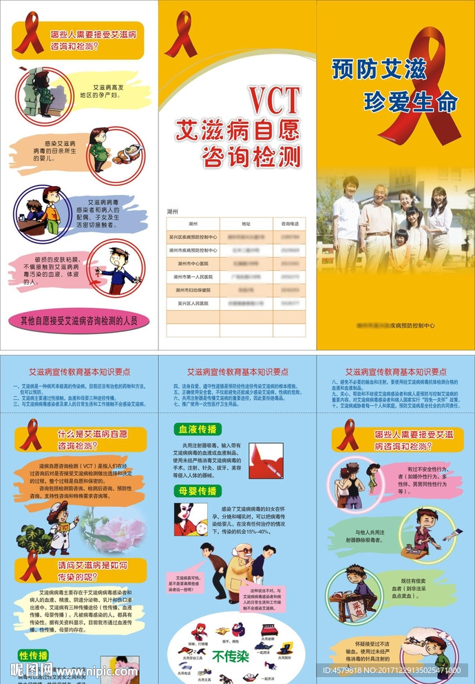 预防艾滋宣传折页