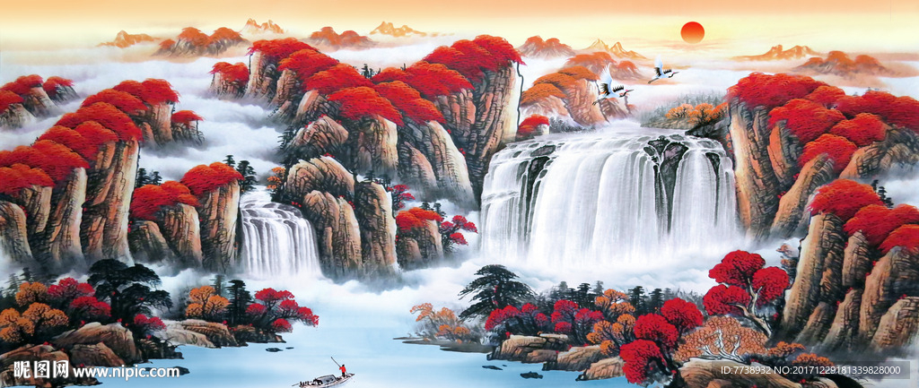 鸿运当头国画
