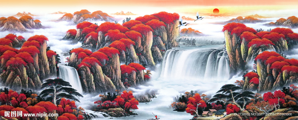 源远流长山水国画