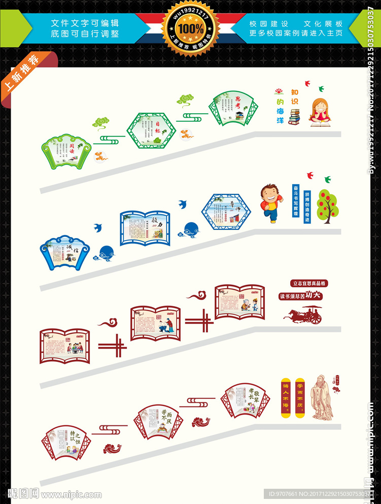 励志楼梯文化墙