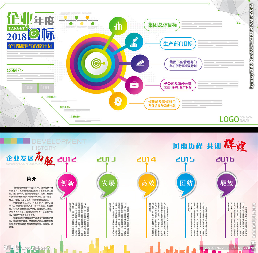企业年度目标文化形象墙公司理念