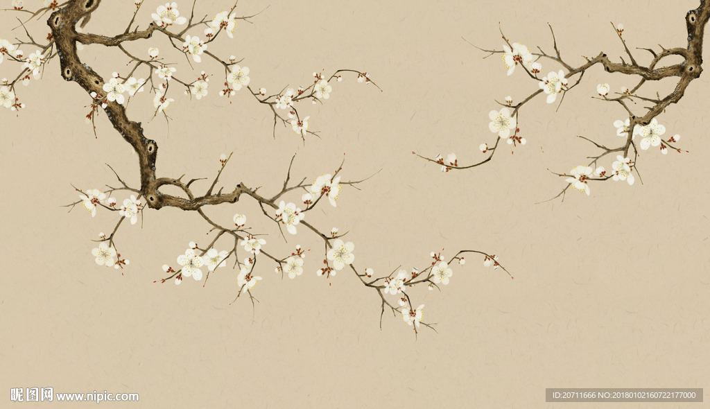 梅花工笔画 未分层