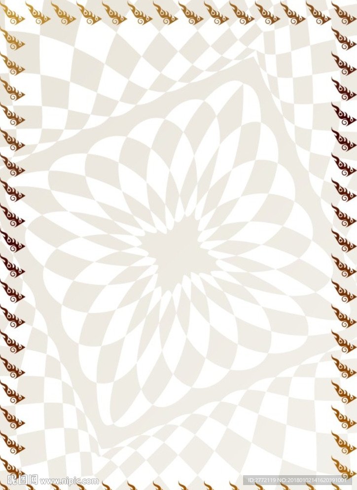 淡啡浅变 花样证书纹