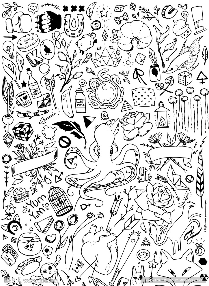 卡通插画 插画 花卉插画 手绘