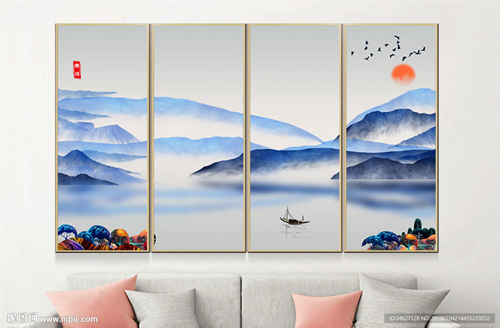 水墨山水画