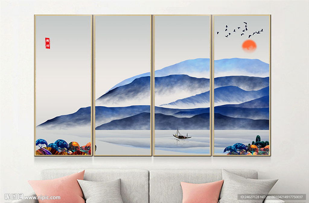 水墨山水画