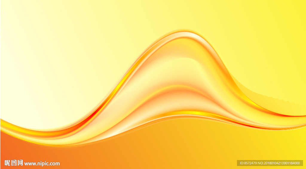 橙黄色波纹曲线背景