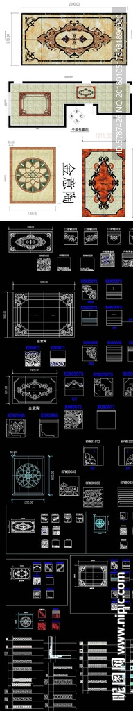 大理石拼花图案CAD