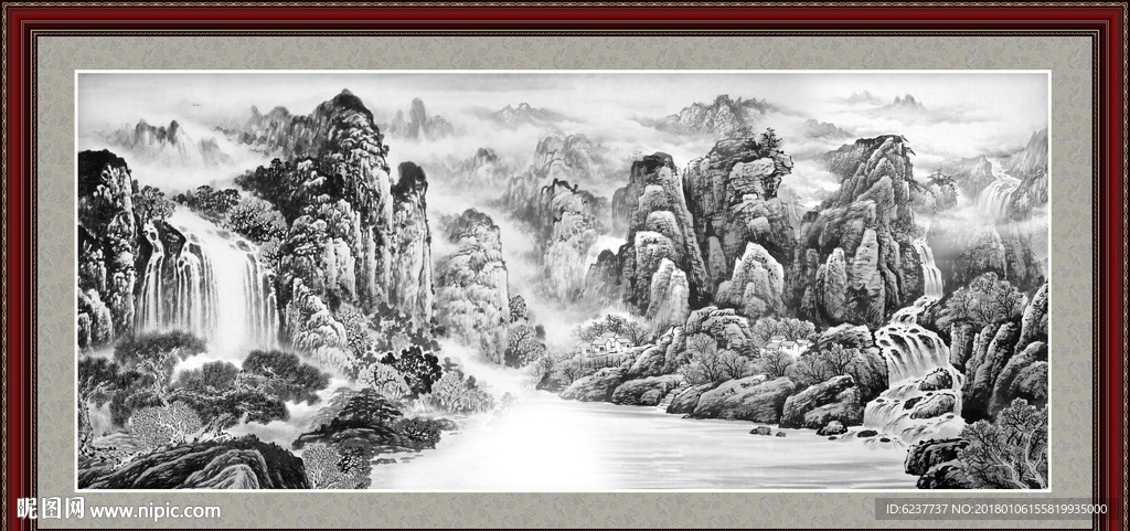 水墨山水画