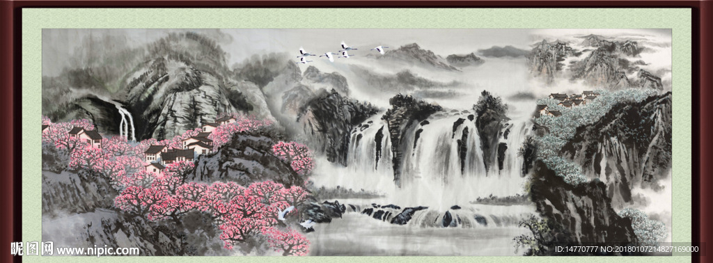 水墨国画山水