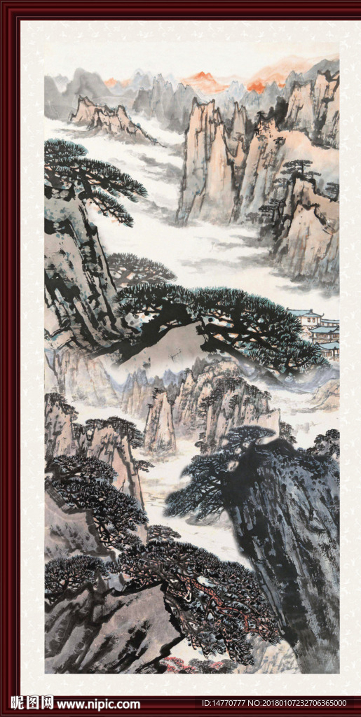 竖幅国画