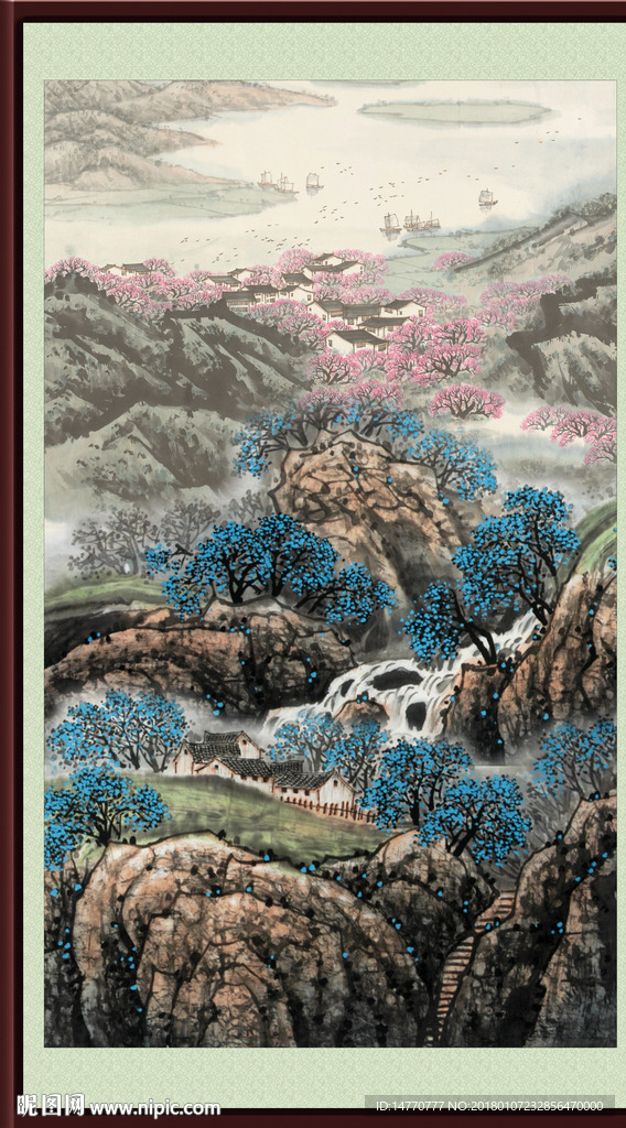 竖幅国画