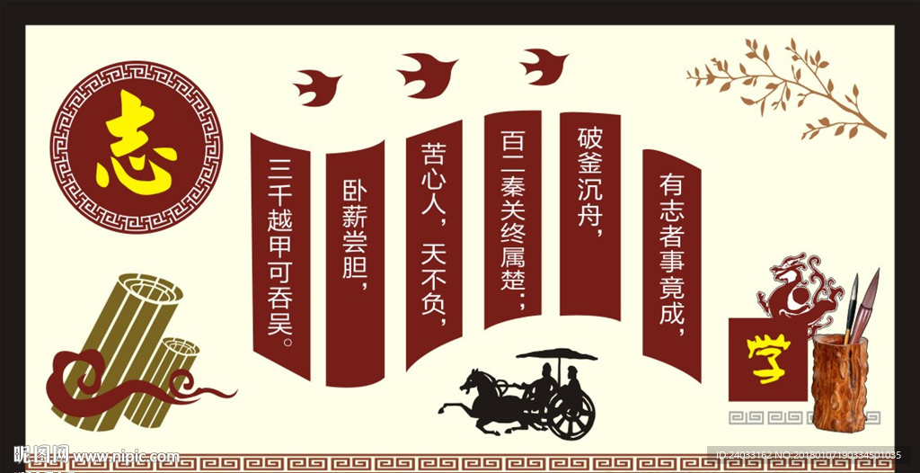 校园文化墙 志