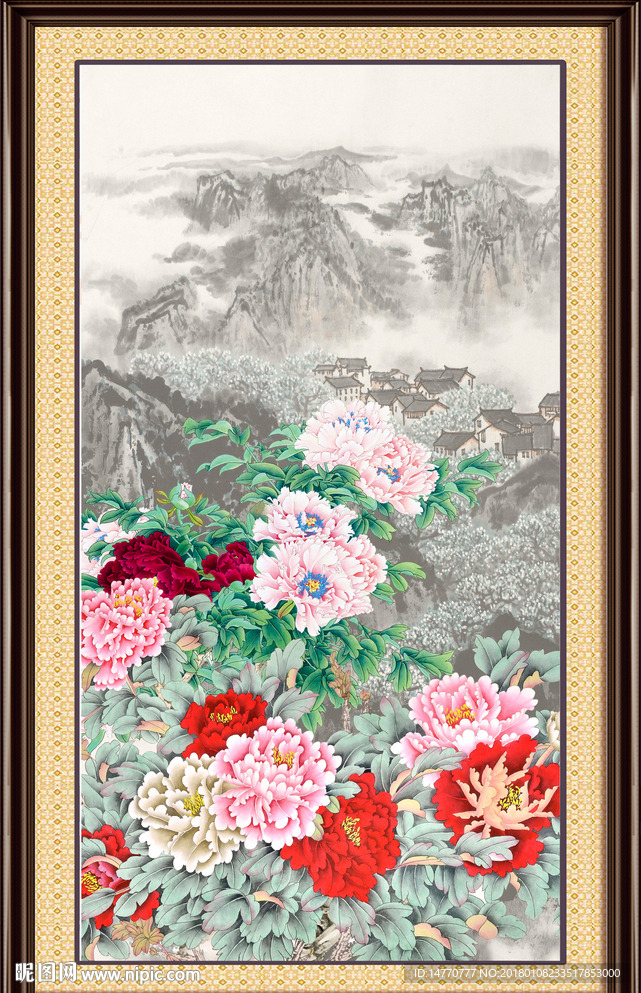国画牡丹