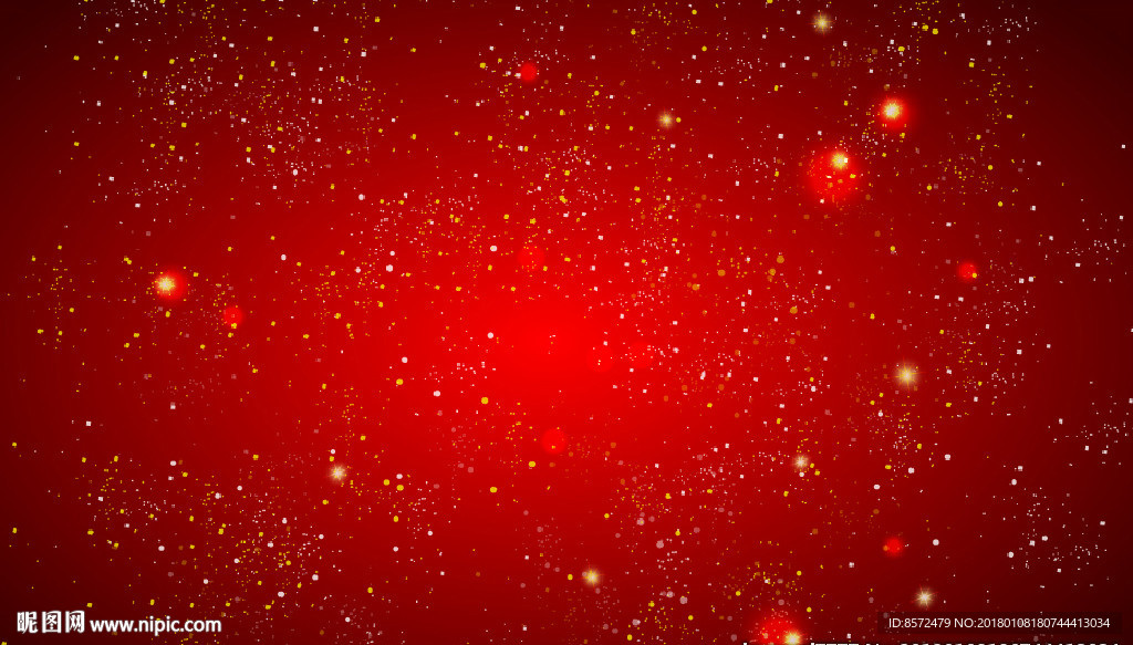 红色璀璨星空背景