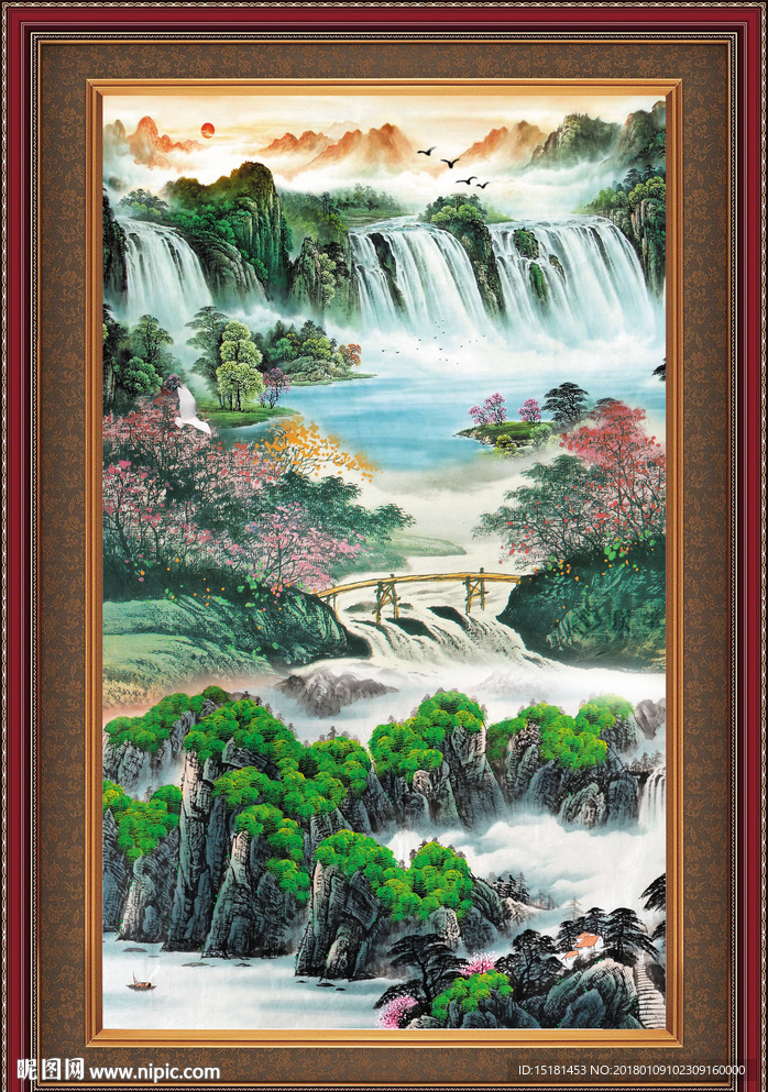 竖幅国画