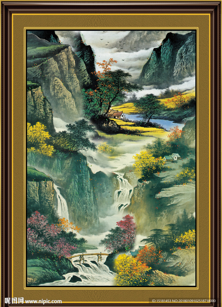 竖幅国画